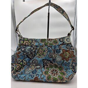 Vera Bradley Retired Reversible Bali Blue Shoulder Bag